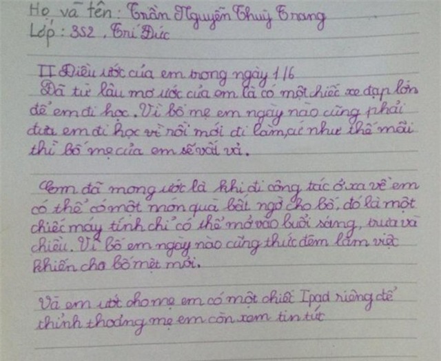 Thùy Trang có điều ước khiến người lớn cảm động.