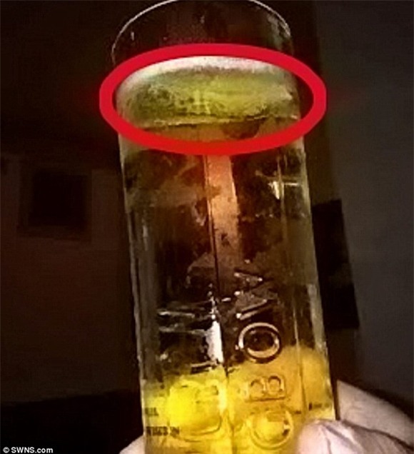 ghê rợn phát hiện sên trong rượu táo đang uống dở 3