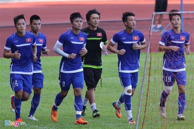 U23 Việt Nam thoải mái vui đùa trong buổi tập thả lỏng