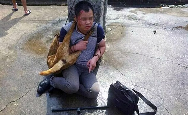 Dân làng Trung Quốc treo xác chó lên cổ kẻ trộm