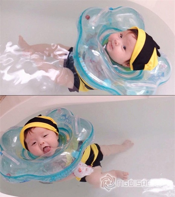 nhóc tì nhà sao Việt diện đồ bơi 0