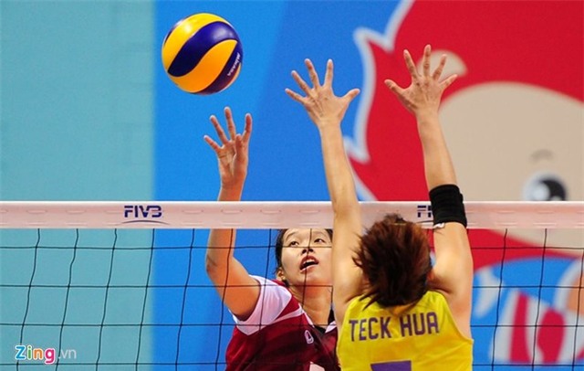 Bóng chuyền nữ VN thắng thuyết phục ngày ra quân SEA Games