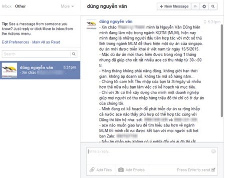 Cach chan tin nhan rac nhu “dich benh” tren Facebook