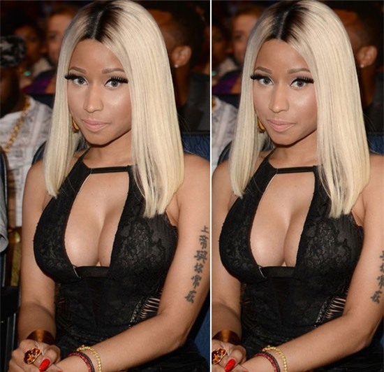 Nicki Minaj sở hữu bộ ngực đẫy đà và cô luôn tạo ấn tượng về lợi thế cơ thể trong những thiết kế hở bạo.