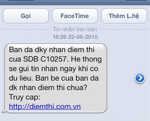 Mất tiền oan vì tra cứu điểm thi