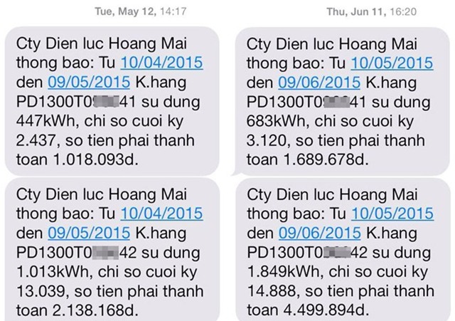 Người dùng sốc vì hóa đơn tiền điện tăng 8 lần