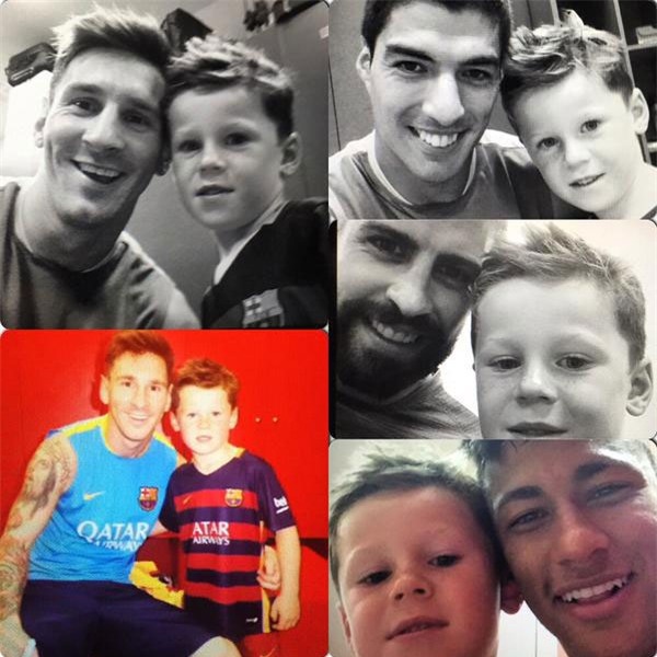 Con trai Rooney khoe ảnh tự sướng với Messi, Neymar