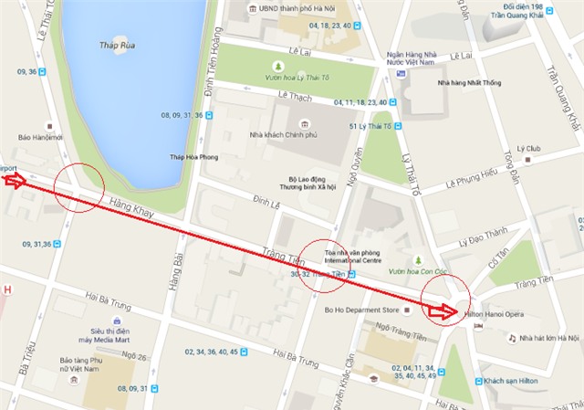 Dọc phố Hàng Khay - Tràng Tiền tới Nhà hát Lớn có nhiều điểm xem diễu binh lý tưởng.