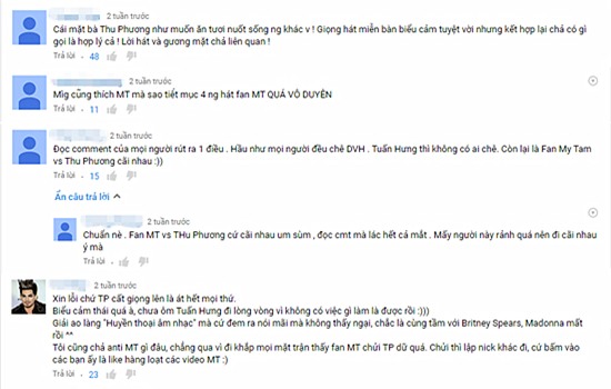 Thu Phương, fanclub, Việt Nam, the voice, mỹ tâm