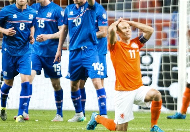 Hà Lan lại để thua Iceland. Ảnh: Internet.
