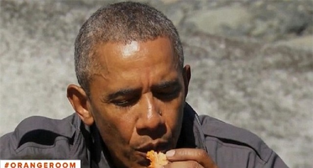 Obama ăn cá thừa của gấu trong thử thách sinh tồn