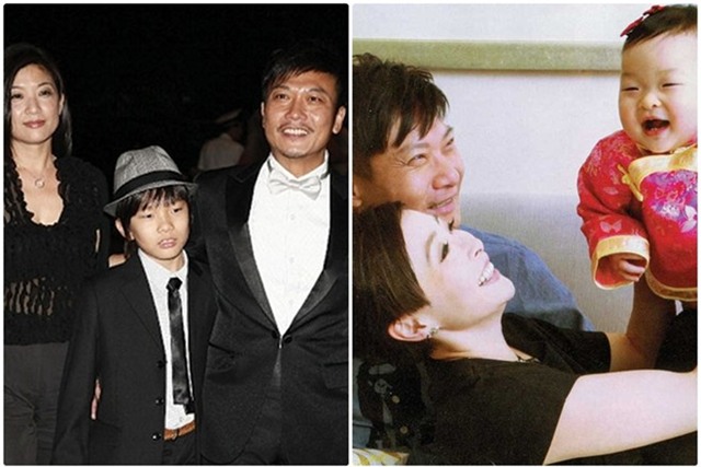 Gia đình hiện tại của Tiền Tiểu Hào (bên trái) và em trai Tiền Gia Lạc (phải)