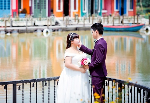 Ảnh cưới của 9X Quảng Ninh và 'vợ béo' nặng hơn 30 kg