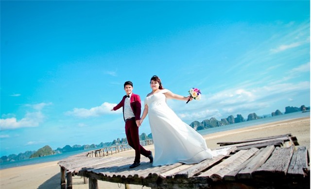 Ảnh cưới của 9X Quảng Ninh và 'vợ béo' nặng hơn 30 kg