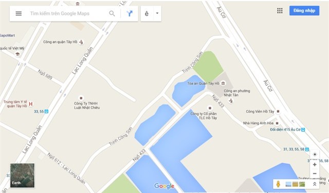 Phố Trịnh Công Sơn tại Hà Nội (ảnh Google Map).
