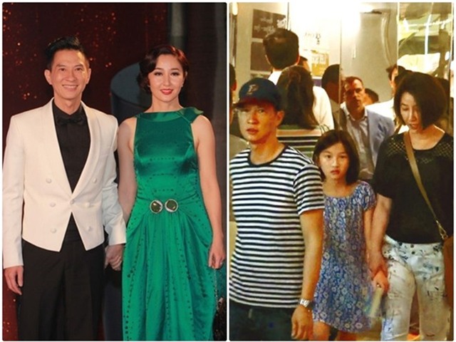 Gia đình ba người hạnh phúc của Trương Gia Huy.