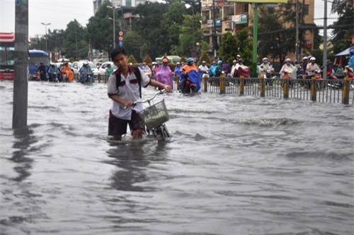 sài gòn, ngập, vật vã