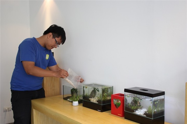 Các sản phẩm do Linh thiết kế phù hợp làm quà tặng và đặt trong các không gian nhỏ (Ảnh: Hà Trang)