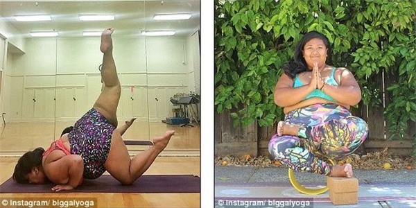 Những động tác yoga dẻo dai đến kinh ngạc của cô gái có thân hình ngoại cỡ