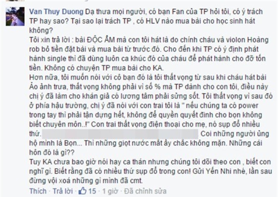 Phát ngôn của Thu Phương