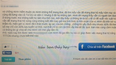 Nếm trái đắng tìm người mang thai hộ 'chui'