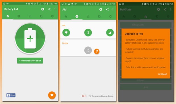 tiết kiệm pin, Android