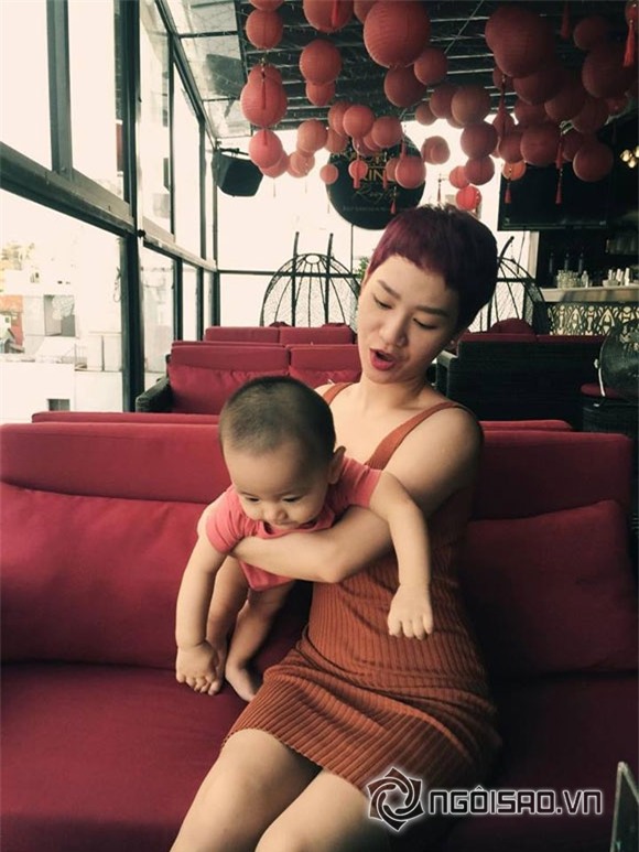 Trà My Idol xinh tươi bên con trai 2