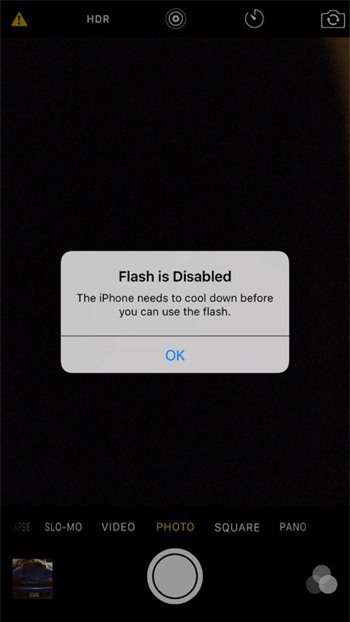 iPhone 6s, lỗi, nóng máy, ứng dụng camera, flash