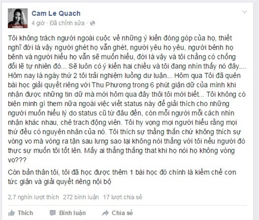 
Kimmese chia sẻ về quan điểm của mình sau 1 ngày tố HLV Thu Phương là người giả tạo.
