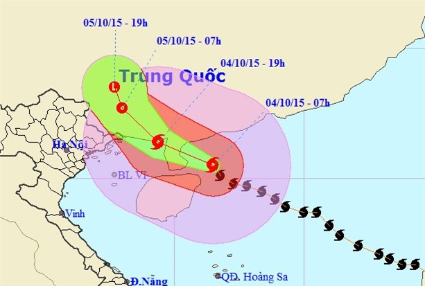 Bão Mujigae sức gió 150 km/h, miền Bắc mưa lớn