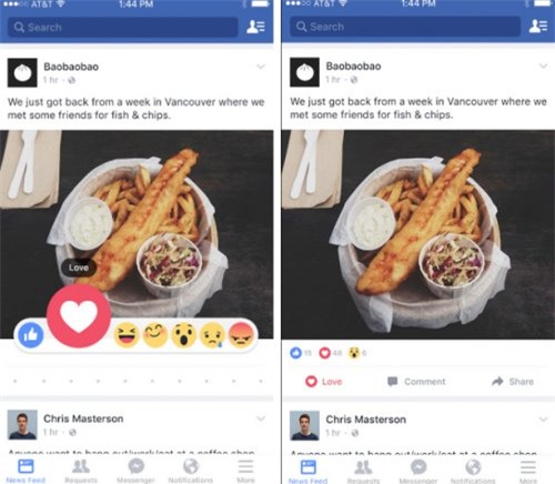 facebook: lo dien tinh nang tuong tu nut