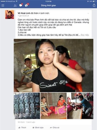 Hoài Linh chia sẻ thông tin mà một Facebook mạo danh mình đăng tải để lừa tiền mọi người.