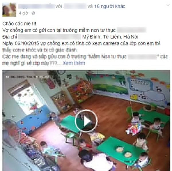 Trẻ mầm non bị bạo hành
