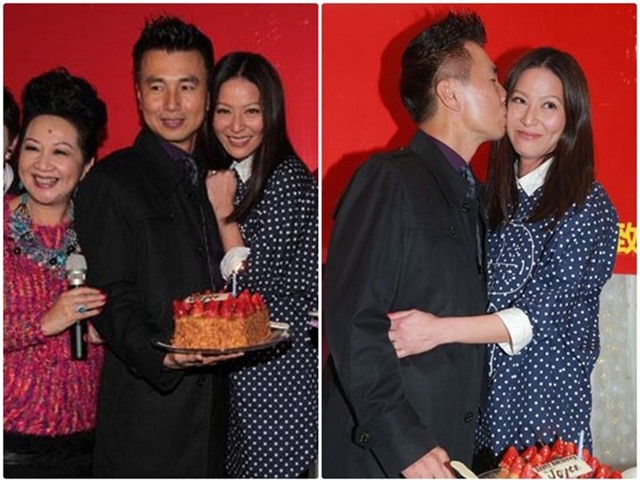 Chồng Đằng Lệ Minh bất ngờ chúc mừng sinh nhật vợ tại phim trường.