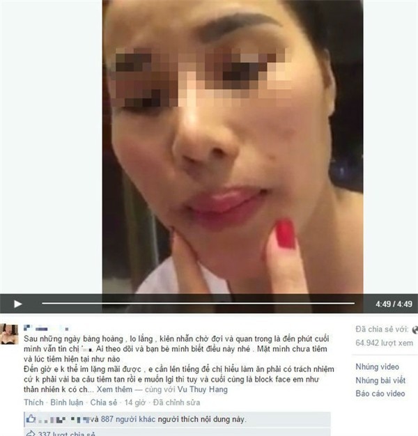 Hàng loạt khách hàng lên tiếng, trưng bằng chứng phẫu thuật hỏng tại spa