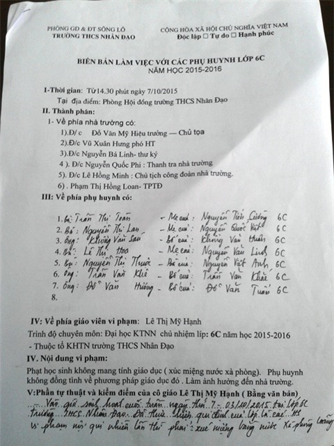 Giáo viên Vĩnh Phúc bắt học sinh súc miệng bằng xà phòng vì nói tục