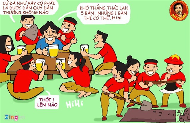 Bức 10 : Sau trấu với IRAQ thì hlv Miura phần nào đã lấy lại được  niềm tin của NHM. Đã không còn những phá bóng chặt chém của một kẻ tiều phu trước kia . Và tất cả đều háo hức cuộc tiếp đón với các cầu thủ Thái Lan.