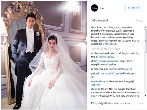 Sốc vì váy cưới của Angela Baby có giá 903 tỷ đồng - 1