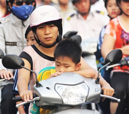 trẻ em, đến trường, ngủ gật, học sinh