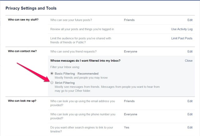 mẹo, thủ thuật, spam, tin nhắn rác, facebook, chặn