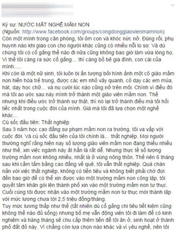 cô giáo mầm non