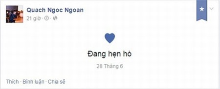 Quách Ngọc Ngoan chia sẻ trạng thái đang hẹn hò