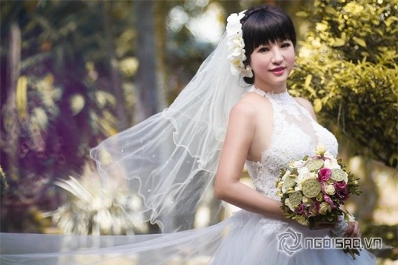 Thúy Nga trẻ như gái đôi mươi trong bộ ảnh mặc váy cưới 2