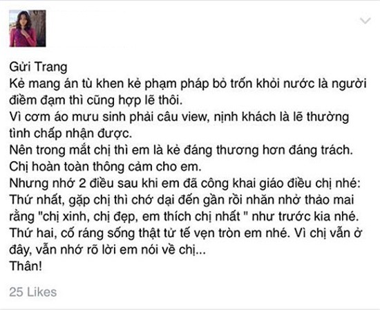 Ngọc Thúy, Trang Trần, đại gia Đức An, khẩu chiến, vietnamnet