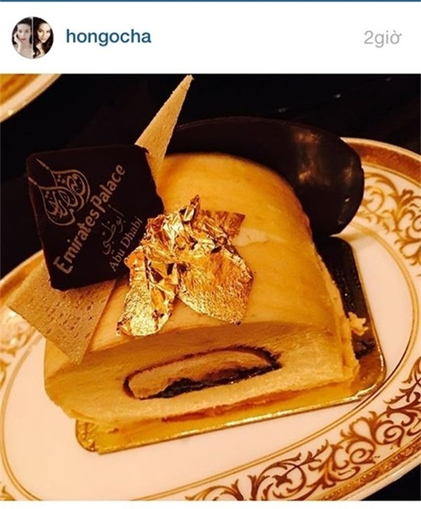 Đây là một trong những món tráng miệng của khách sạn siêu xa xỉ này