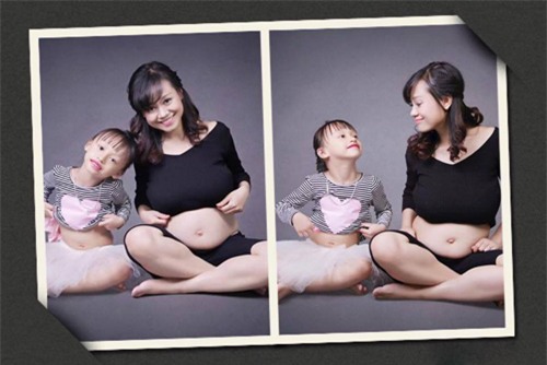 Ảnh bầu cực đáng yêu mẹ chụp cùng con gái - 5