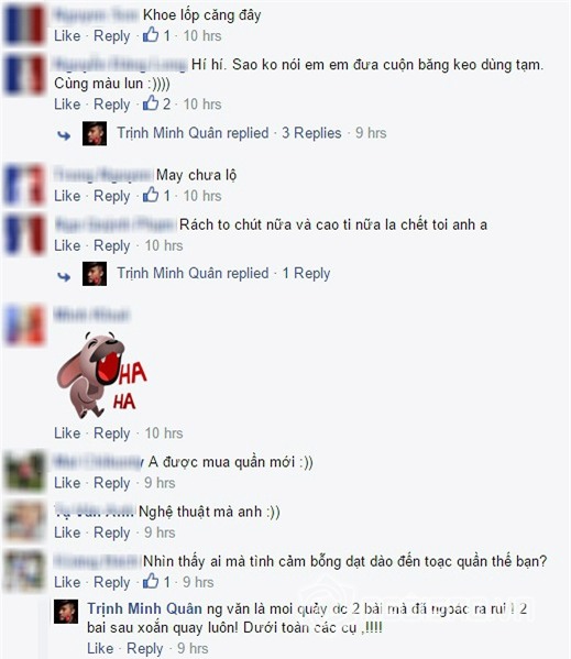 Minh quân rách quần 0