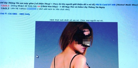gai goi, ban dam, mai dam Online, Cong an, moi gioi mai dam