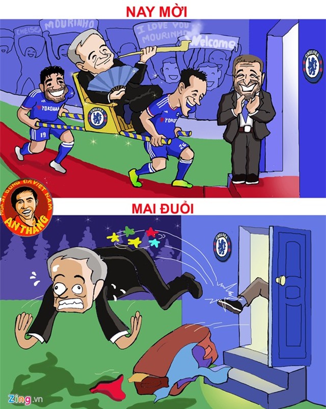 Hí họa: Mourinho hóa ông già Noel phát quà cho đối thủ