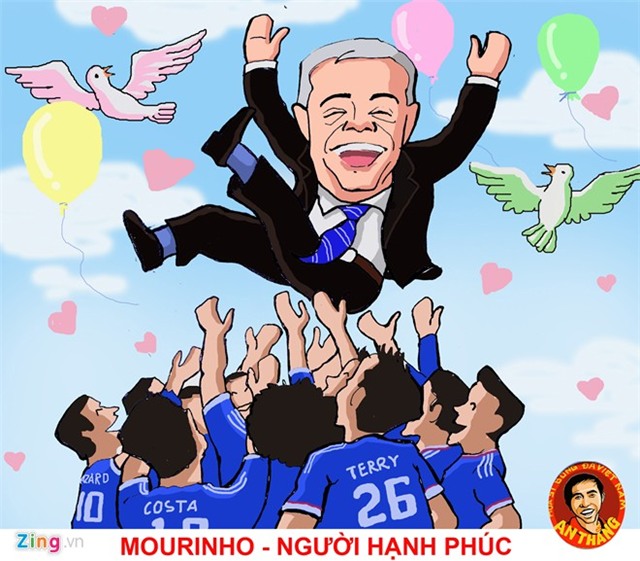 Hí họa: Mourinho hóa ông già Noel phát quà cho đối thủ